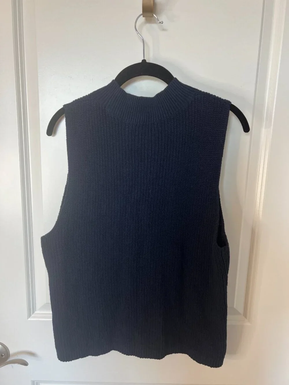 Loft Navy Sleeveless Sweater Vest XL - Picture 8 of 10
